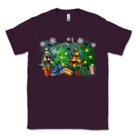 Plum christmas trees with hockey Classic Tee - Zillion Design Studio
