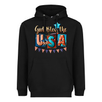 Black God bless the USA 4th of july Heavyweight Hoodie - CowGirlArtShop