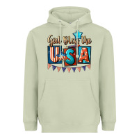 God Bless The Usa 4th Of July Heavyweight Hoodie | Teevron
