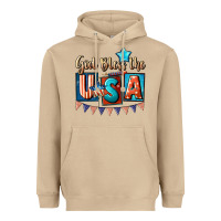 Mushroom God bless the USA 4th of july Heavyweight Hoodie - CowGirlArtShop