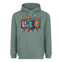 Sage God bless the USA 4th of july Heavyweight Hoodie - CowGirlArtShop