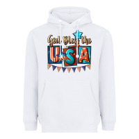 White God bless the USA 4th of july Heavyweight Hoodie - CowGirlArtShop
