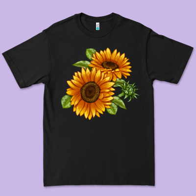 Soraya Sunflower Premium Tee Designed By Lillyallendesigns