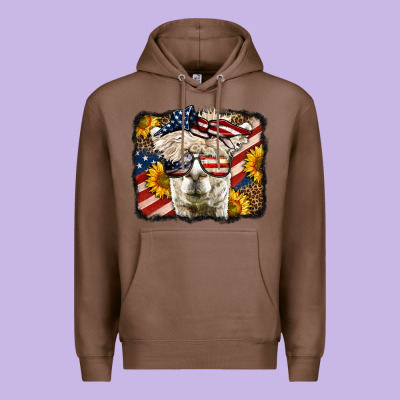 4th Of July Llama Premium Hoodie Designed By Lillyallendesigns