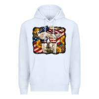 White 4th of july llama Premium Hoodie - LillyAllenDesigns