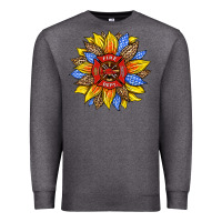 Charcoal Heather firefighter sunflower Premium Sweatshirt - HRA Design Shop