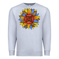 Heather Grey firefighter sunflower Premium Sweatshirt - HRA Design Shop
