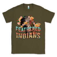 Army Green feathered indians Classic Tee - texasbilliewilder
