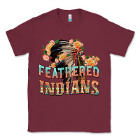 Burgundy feathered indians Classic Tee - texasbilliewilder