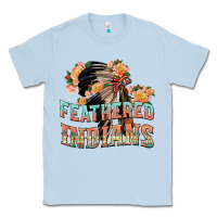 Dusty Blue feathered indians Classic Tee - texasbilliewilder
