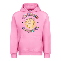 Fuchsia Pink officially a handful Urban Hoodie - MaliasSmallBusiness