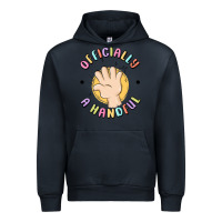 Navy officially a handful Urban Hoodie - MaliasSmallBusiness