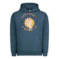 Pigment Midnight Navy officially a handful Urban Hoodie - MaliasSmallBusiness