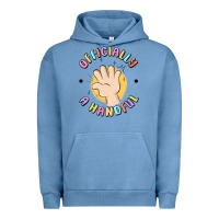 Pigment Pebble Blue officially a handful Urban Hoodie - MaliasSmallBusiness