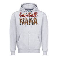 Heather Grey baseball nana with leopard Zipper Hoodie - texasbilliewilder