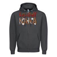 Smoke baseball nana with leopard Zipper Hoodie - texasbilliewilder