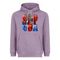 Lavender God bless the USA  4th of july Heavyweight Hoodie - CowGirlArtShop