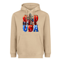 Mushroom God bless the USA  4th of july Heavyweight Hoodie - CowGirlArtShop
