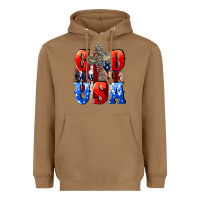 Toasted Coconut God bless the USA  4th of july Heavyweight Hoodie - CowGirlArtShop