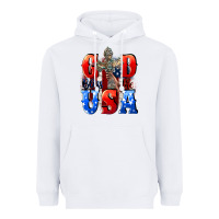 White God bless the USA  4th of july Heavyweight Hoodie - CowGirlArtShop