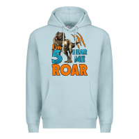 I'm Five Hear Me Roar Dinosaur Birthday Premium Hoodie | Teevron