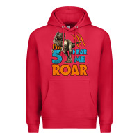 Cardinal i'm five hear me roar dinosaur birthday Premium Hoodie - LillyAllenDesigns