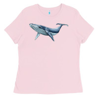 Bubblegum Pink humpback whale Ladies Tee - BarkalooDesign