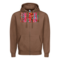 Chestnut Love brushstrokes xoxo leopard and turquoise Zipper Hoodie - RanaPortraitStore