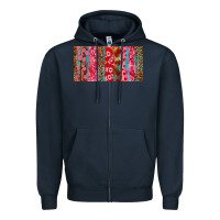 Navy Love brushstrokes xoxo leopard and turquoise Zipper Hoodie - RanaPortraitStore