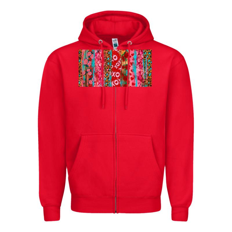 Love Brushstrokes Xoxo Leopard And Turquoise Zipper Hoodie by RanaPortraitStore | Teevron