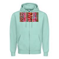Seafoam Love brushstrokes xoxo leopard and turquoise Zipper Hoodie - RanaPortraitStore