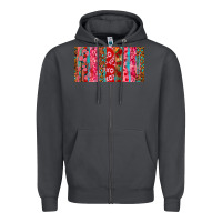 Smoke Love brushstrokes xoxo leopard and turquoise Zipper Hoodie - RanaPortraitStore