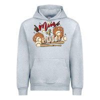 Heather Grey mama of both Urban Hoodie - MaliasSmallBusiness
