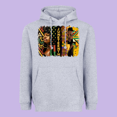 Juneteenth Brush Stroke Heavyweight Hoodie Designed By Hra Design Shop