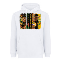 White juneteenth brush stroke Heavyweight Hoodie - HRA Design Shop