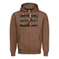 Chestnut game day game day football lightning bolt Zipper Hoodie - Zillion Design Studio