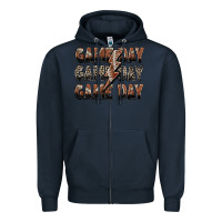 Navy game day game day football lightning bolt Zipper Hoodie - Zillion Design Studio