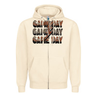 Sandshell game day game day football lightning bolt Zipper Hoodie - Zillion Design Studio