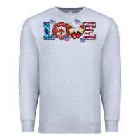 Heather Grey firefighter love Premium Sweatshirt - HRA Design Shop
