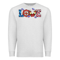 Oatmeal Heather firefighter love Premium Sweatshirt - HRA Design Shop
