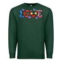 Sports Green firefighter love Premium Sweatshirt - HRA Design Shop