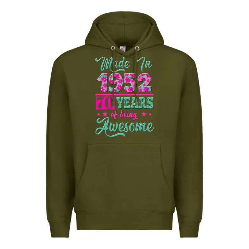 Made In 1952, 70 Years Of Being Awesome Kopya Premium Hoodie by Jasminsmagicworld | Teevron