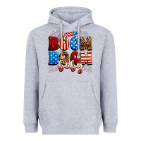 Heather Grey Boom boom baby Heavyweight Hoodie - Neo Western