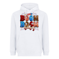 White Boom boom baby Heavyweight Hoodie - Neo Western