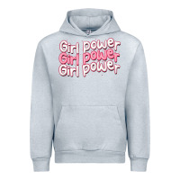 Heather Grey girl power Urban Hoodie - MaliasSmallBusiness