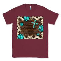 Burgundy gemstone cross mousepad Classic Tee - BarkalooDesign