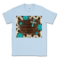 Dusty Blue gemstone cross mousepad Classic Tee - BarkalooDesign