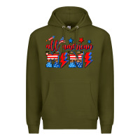 Army Green all american mimi Premium Hoodie - AdoDesignShop