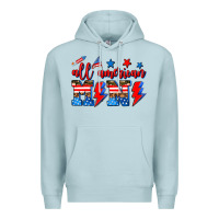 Blue Mist all american mimi Premium Hoodie - AdoDesignShop