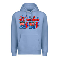 Colony Blue all american mimi Premium Hoodie - AdoDesignShop